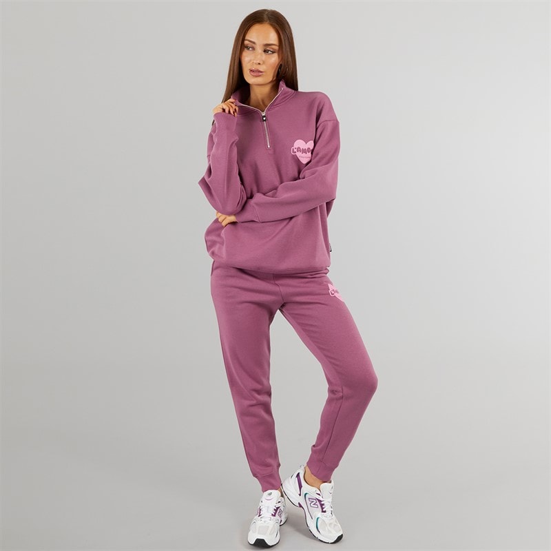 L'amore Couture Womens Burbank Sweatshirt Burgundy - Image 4
