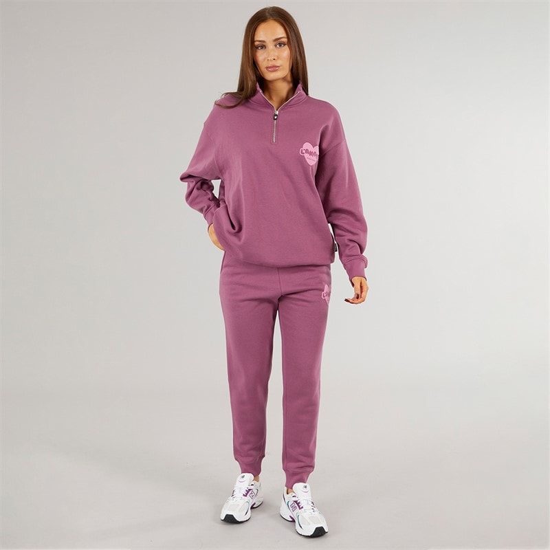 L'amore Couture Womens Compton Joggers Burgundy - Image 4