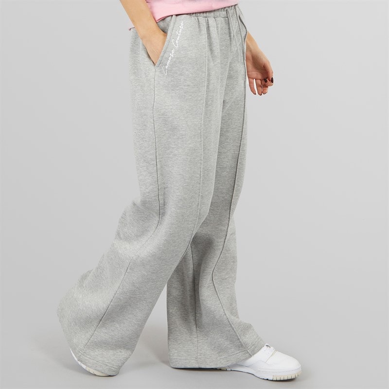 L'amore Couture Womens Carmel Wide Leg Joggers Grey Marl - Image 3