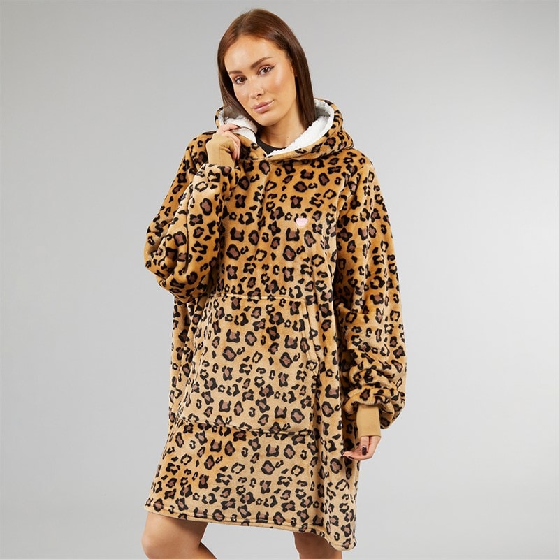 L'amore Couture Womens Animal Oversized Hoodie Multi - Image 1