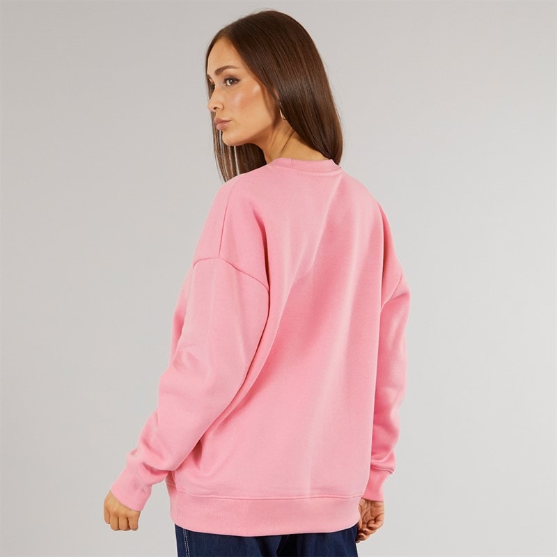 L'amore Couture Womens Denver Sweatshirt Pink - Image 2