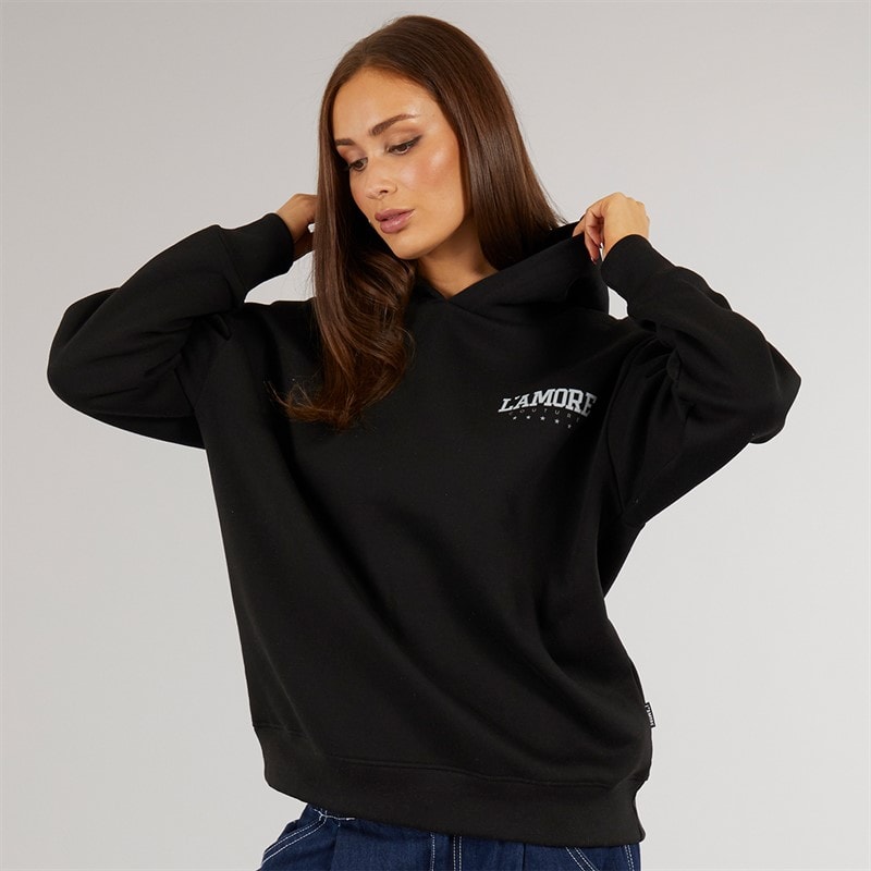 L'amore Couture Womens Desert Hoodie Black - Image 2