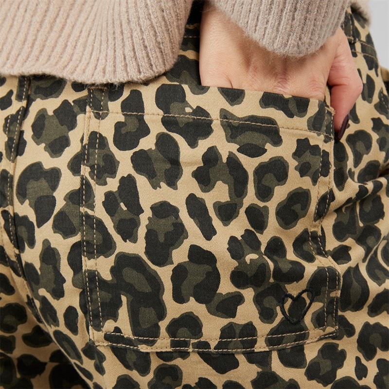 L'amore Couture Womens Davenport Wide Leg Jeans Leopard - Image 3