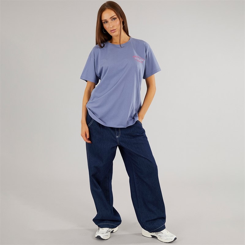 L'amore Couture Womens Charlestown Oversized T-Shirt Charcoal - Image 4