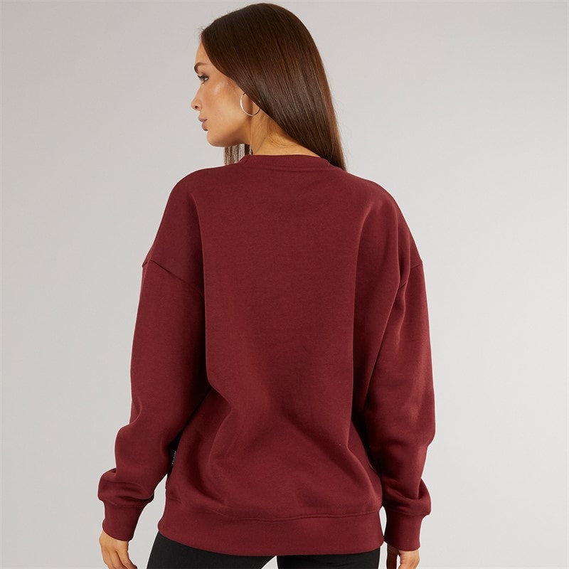 L'amore Couture Womens Hammond Sweatshirt Burgundy - Image 2