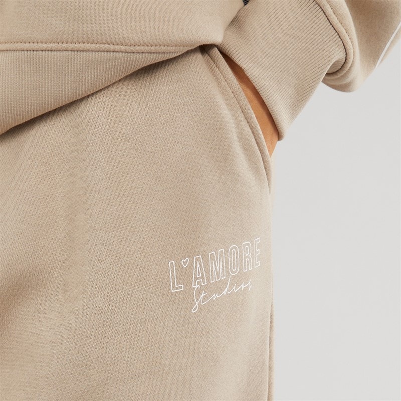 L'amore Couture Womens Norwalk Joggers Taupe - Image 3