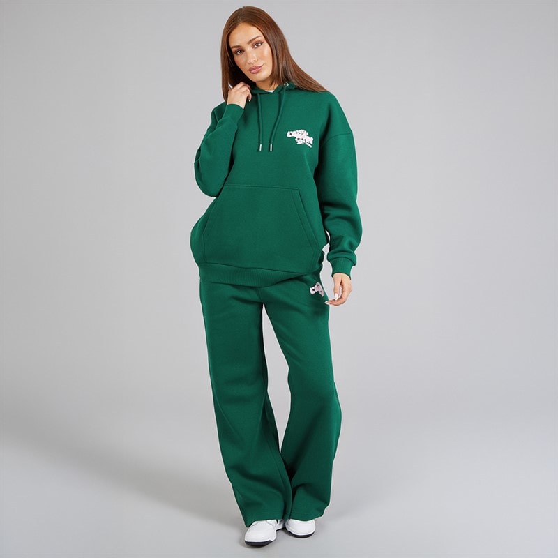L'amore Couture Womens Minorca Oversized Tracksuit Dark Green - Image 2