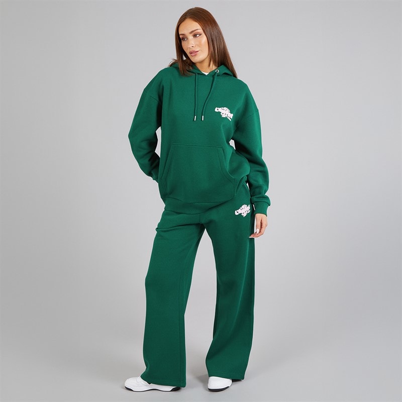 L'amore Couture Womens Minorca Oversized Tracksuit Dark Green - Image 4