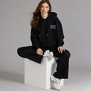 L'amore Couture Womens Giorgia Oversized Tracksuit Black