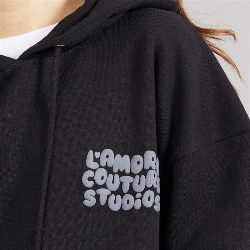 L'amore Couture Womens Giorgia Oversized Tracksuit Black - Image 3
