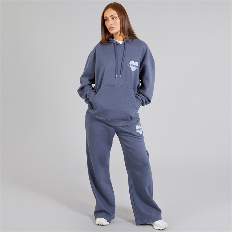 L'amore Couture Womens Brinas Oversized Tracksuit Slate Blue - Image 2