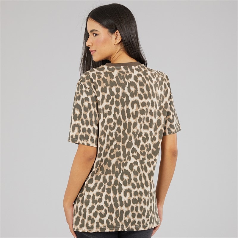 L'amore Couture Womens Three Pack Oversized T-Shirts Wine/Leopard/Khaki - Image 3