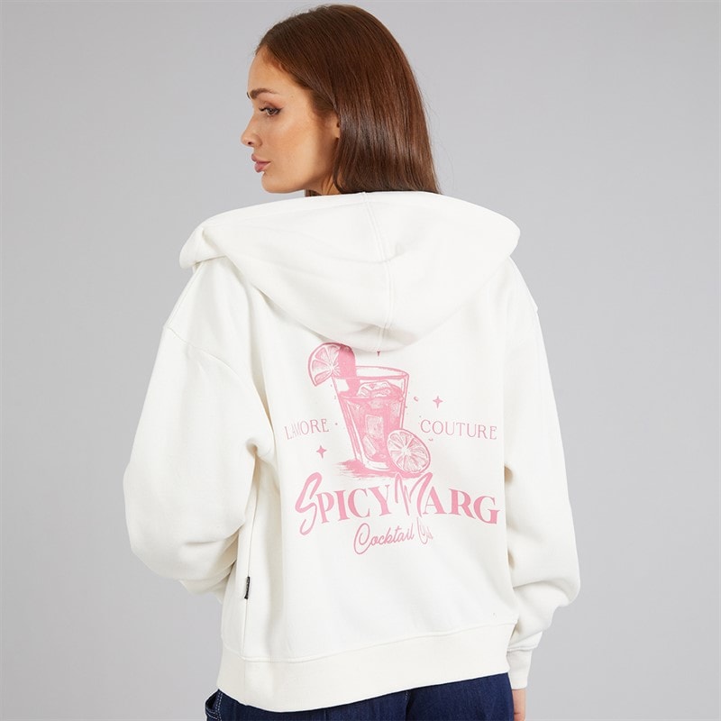 L'amore Couture Womens Monacella Hoodie Ecru - Image 3