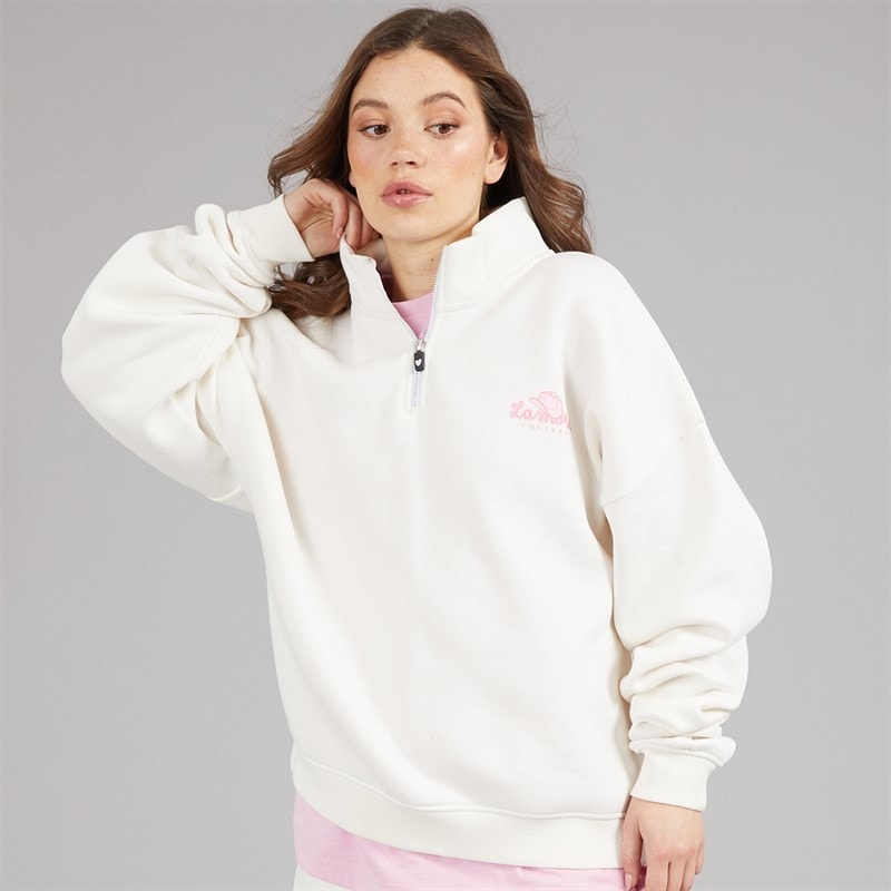 L'amore Couture Womens Trezze Sweatshirt Ecru - Image 2