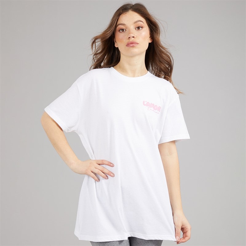 L'amore Couture Womens Ballena T-Shirt White - Image 2