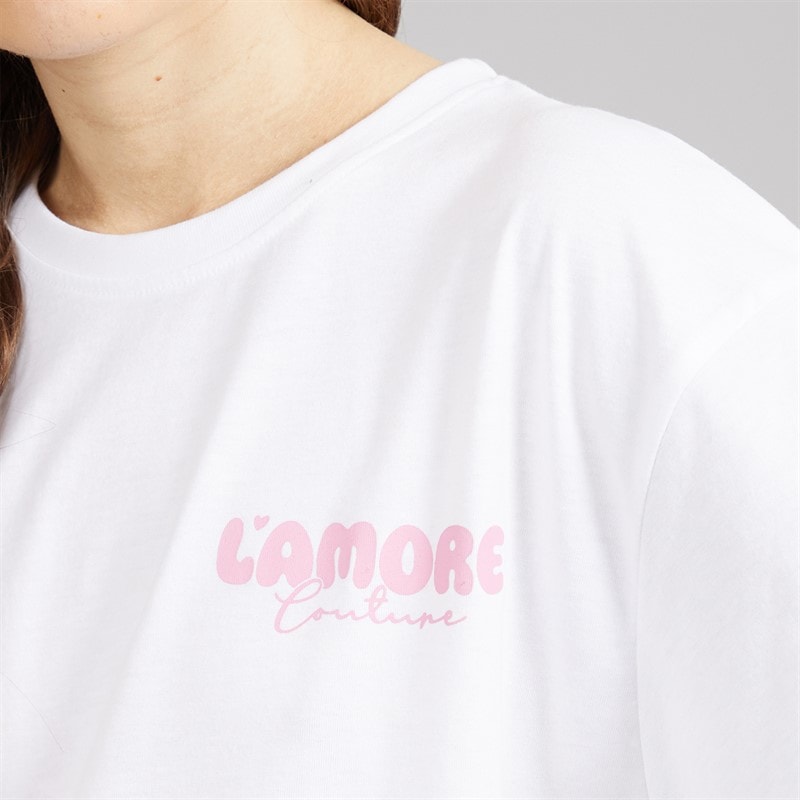 L'amore Couture Womens Ballena T-Shirt White - Image 5