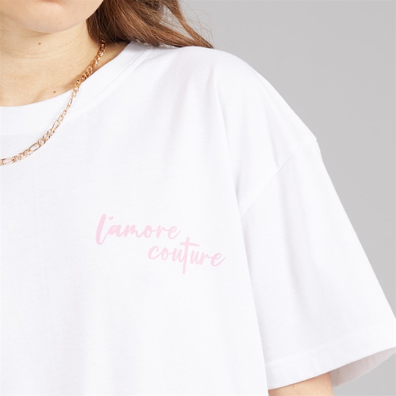 L'amore Couture Womens Meves T-Shirt White - Image 5