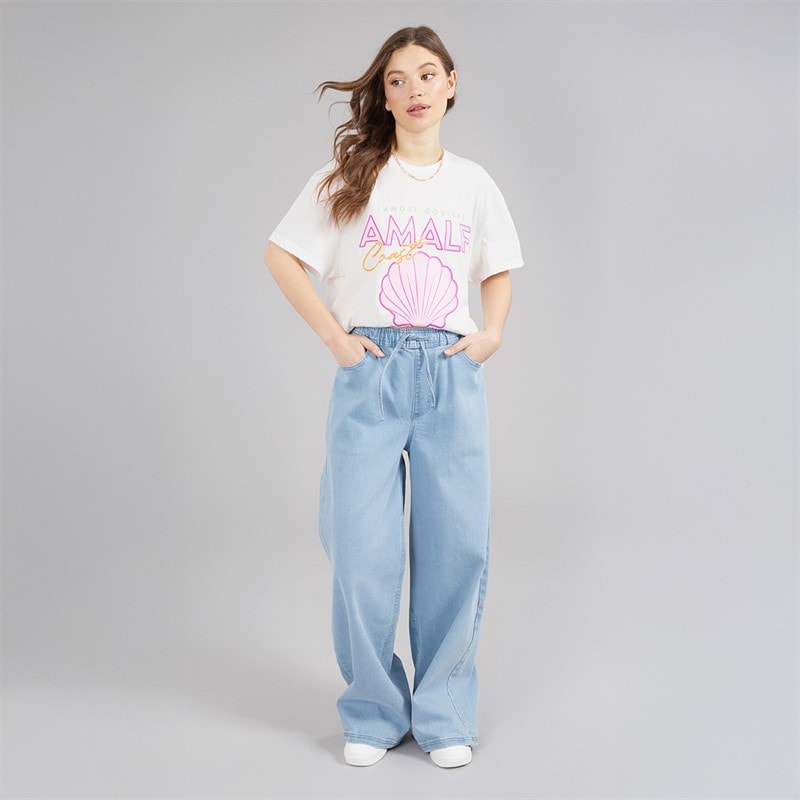 L'amore Couture Womens Kaos T-Shirt White - Image 3