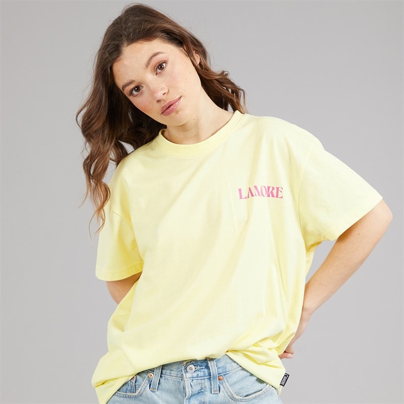 L'amore Couture Womens Samos T-Shirt Yellow - Image 2