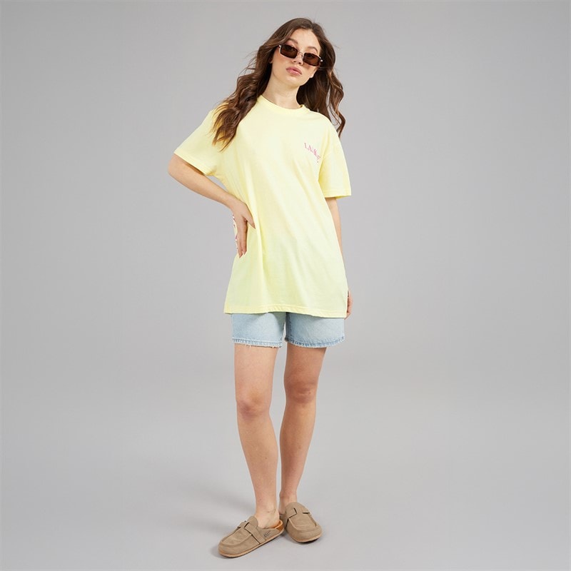 L'amore Couture Womens Samos T-Shirt Yellow - Image 4