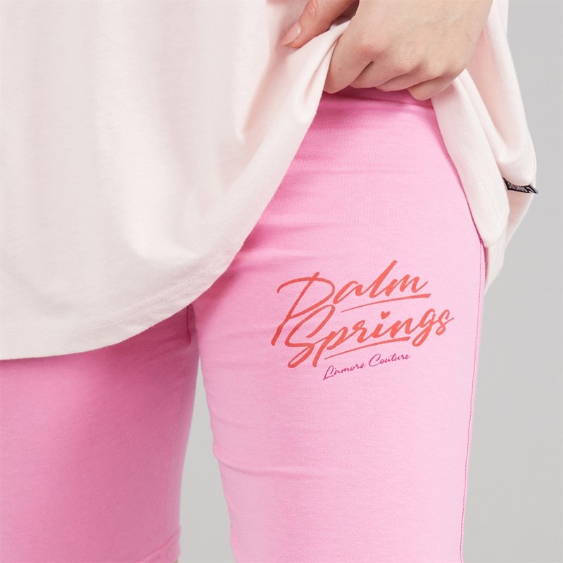 L'amore Couture Womens Andros Cycling Shorts Pink - Image 3