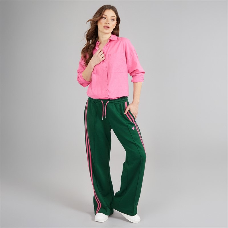 L'amore Couture Womens Sagres Joggers Green - Image 4