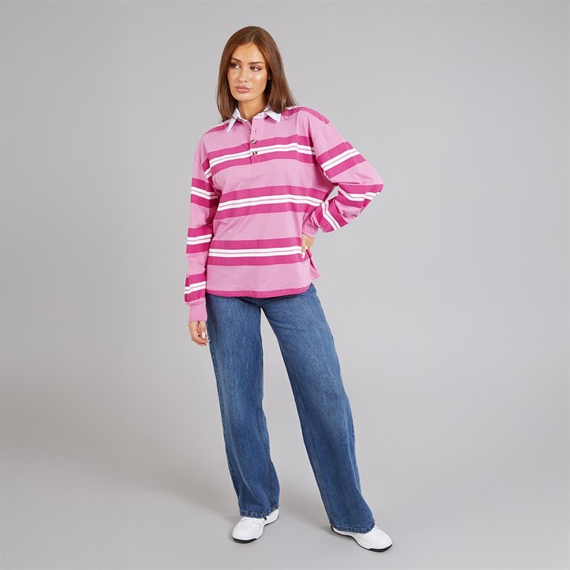 L'amore Couture Womens Palomas Polo Shirt Pink - Image 3
