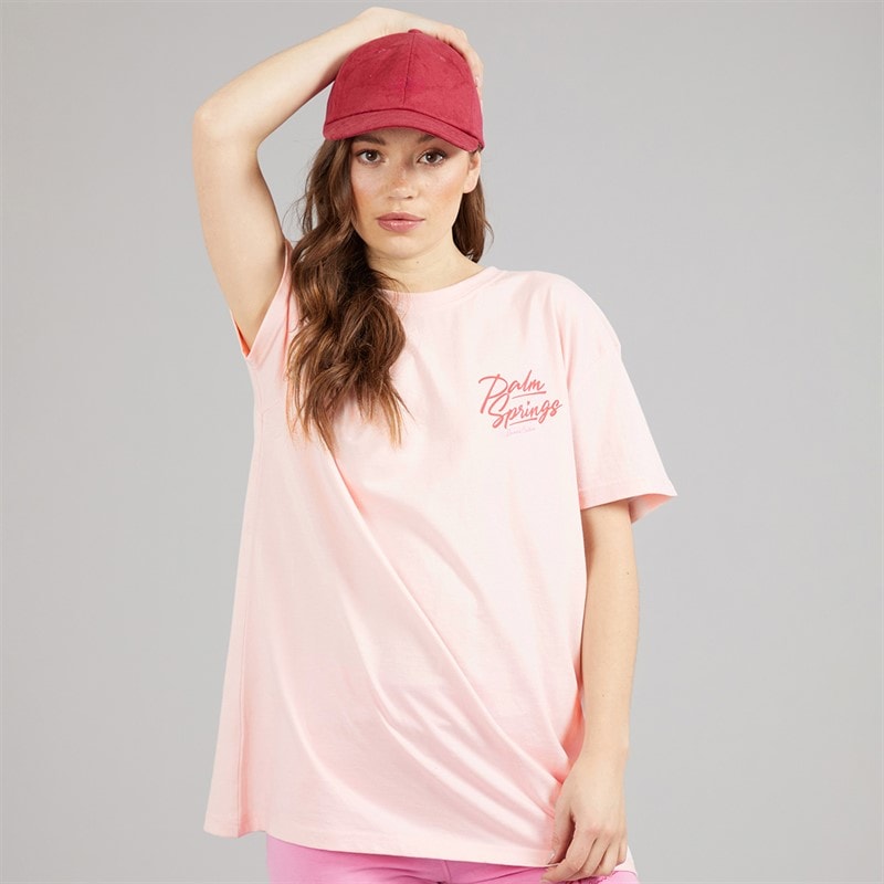 L'amore Couture Womens Skiathos T-Shirt Pink - Image 2