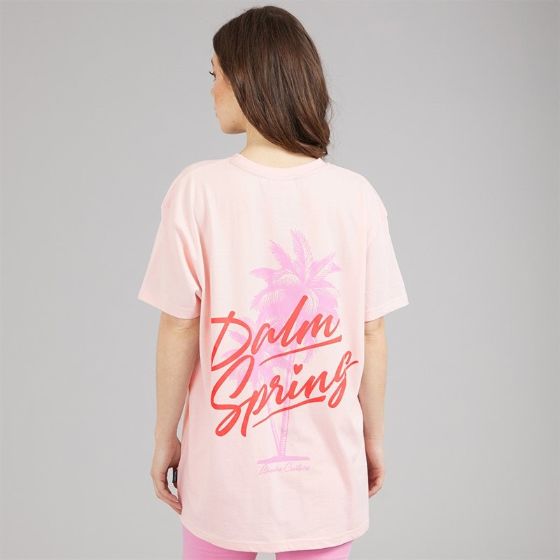 L'amore Couture Womens Skiathos T-Shirt Pink - Image 3