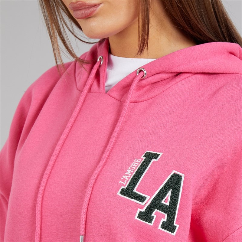 L'amore Couture Womens Estelas Hoodie Pink - Image 3