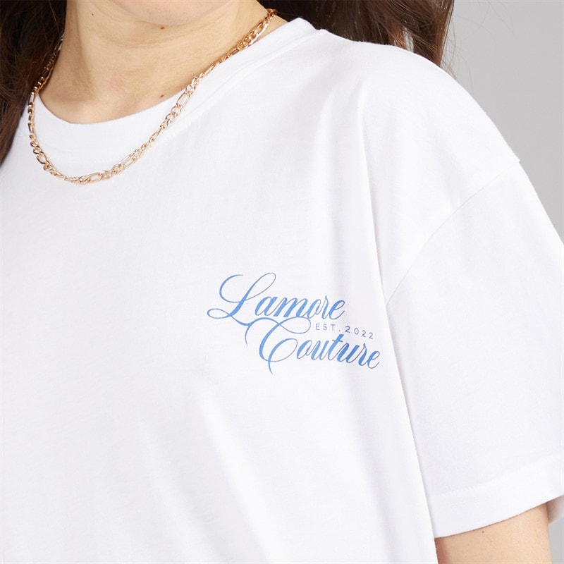 L'amore Couture Womens Milos T-Shirt White - Image 5