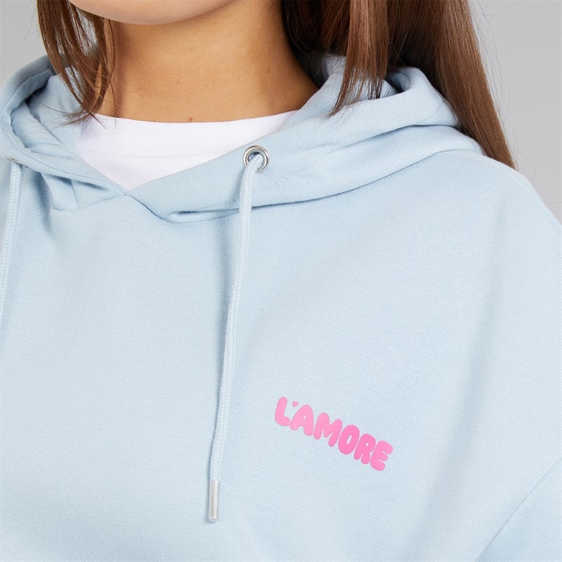 L'amore Couture Womens Medora Hoodie Blue - Image 3