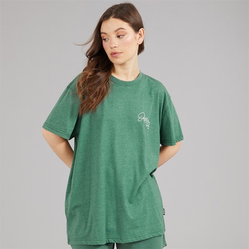 L'amore Couture Womens Farallons T-Shirt Green - Image 2