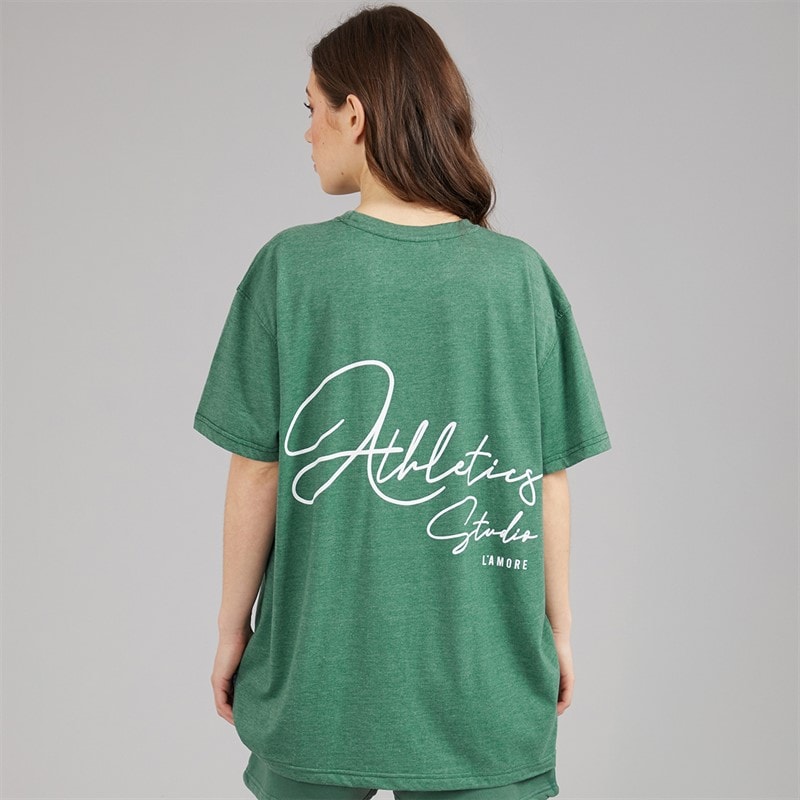 L'amore Couture Womens Farallons T-Shirt Green - Image 3