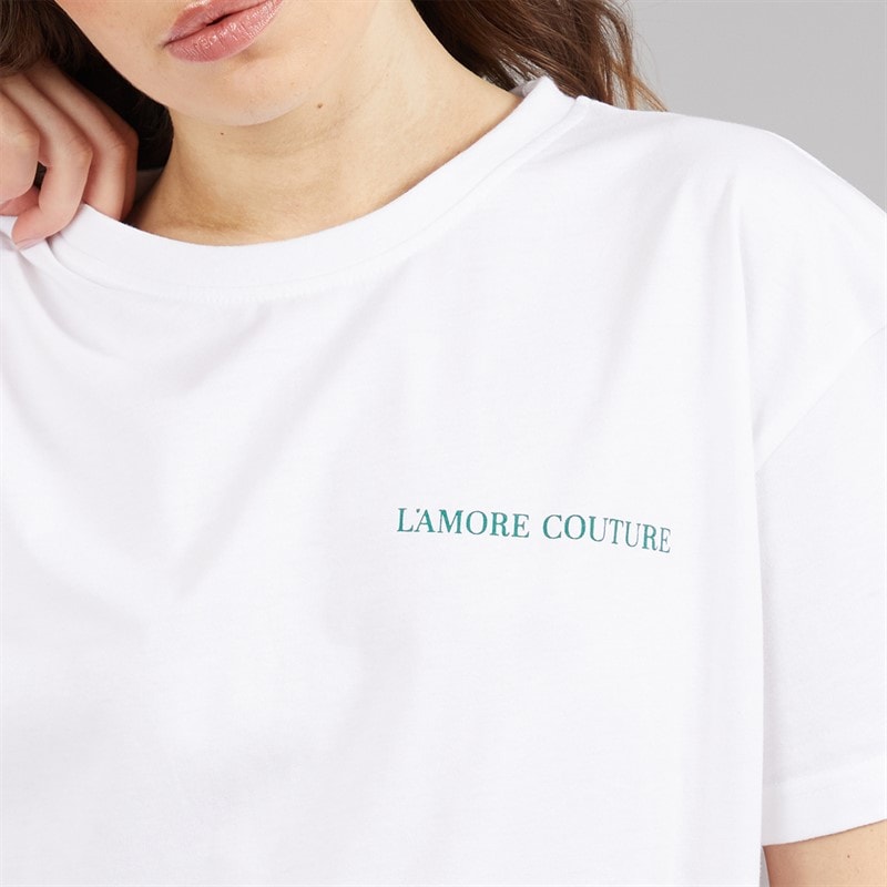 L'amore Couture Womens Vambelle T-Shirt White - Image 5