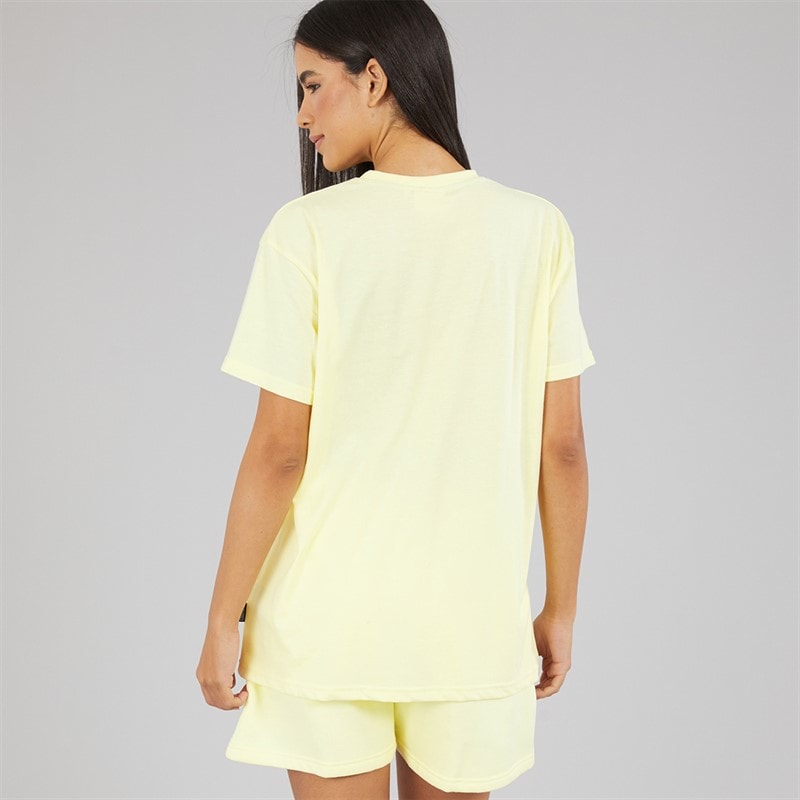 L'amore Couture Womens Malveiras T-Shirt And Shorts Set Yellow - Image 2