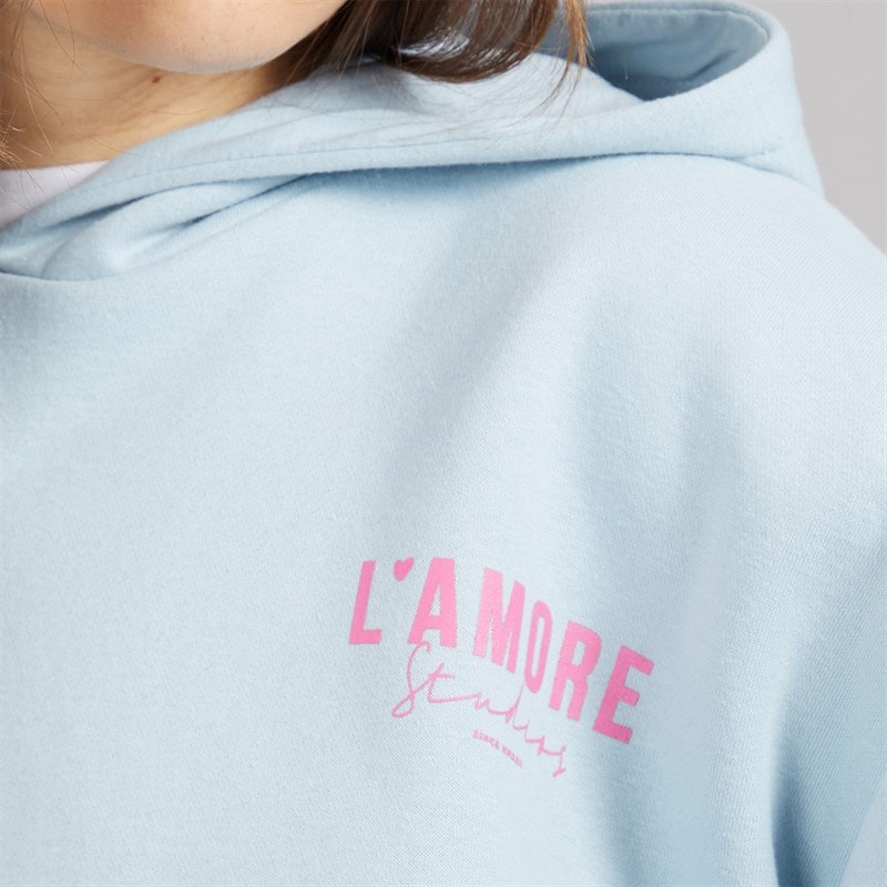 L'amore Couture Womens Palma Hoodie Blue - Image 3