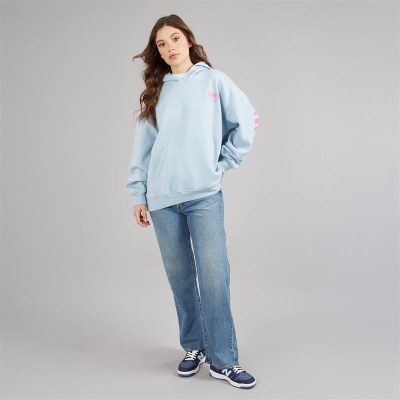 L'amore Couture Womens Palma Hoodie Blue - Image 4