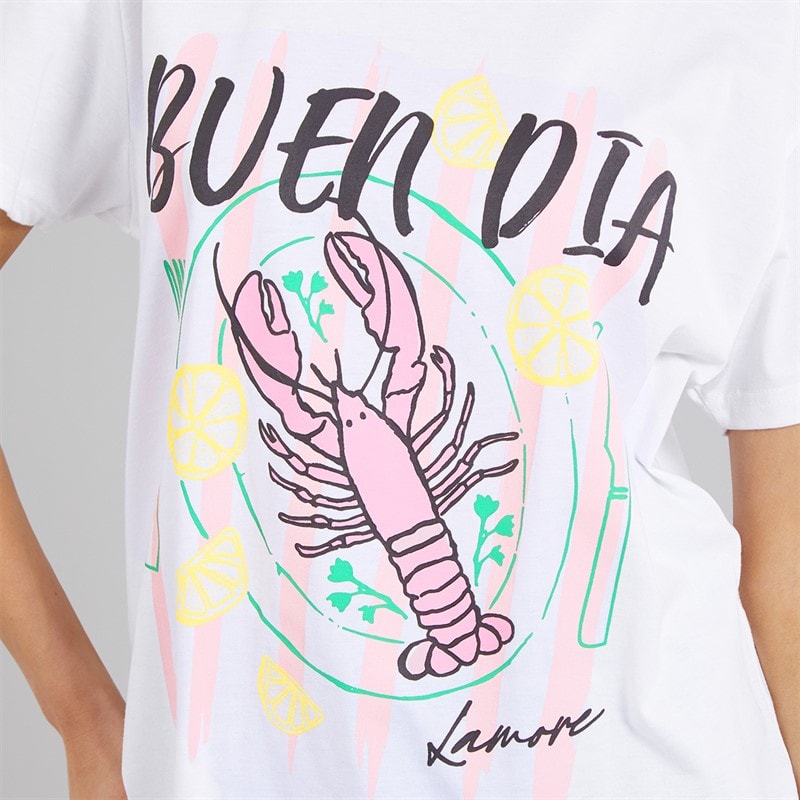 L'amore Couture Womens Clemente T-Shirt White - Image 3