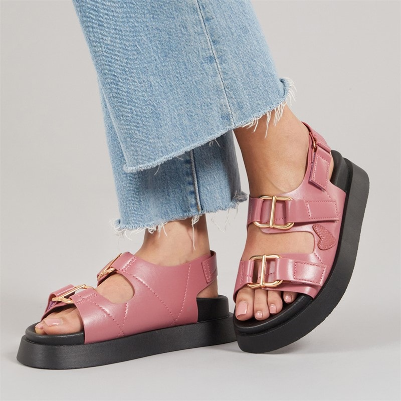 L'amore Couture Womens Alara Sandals Pink
