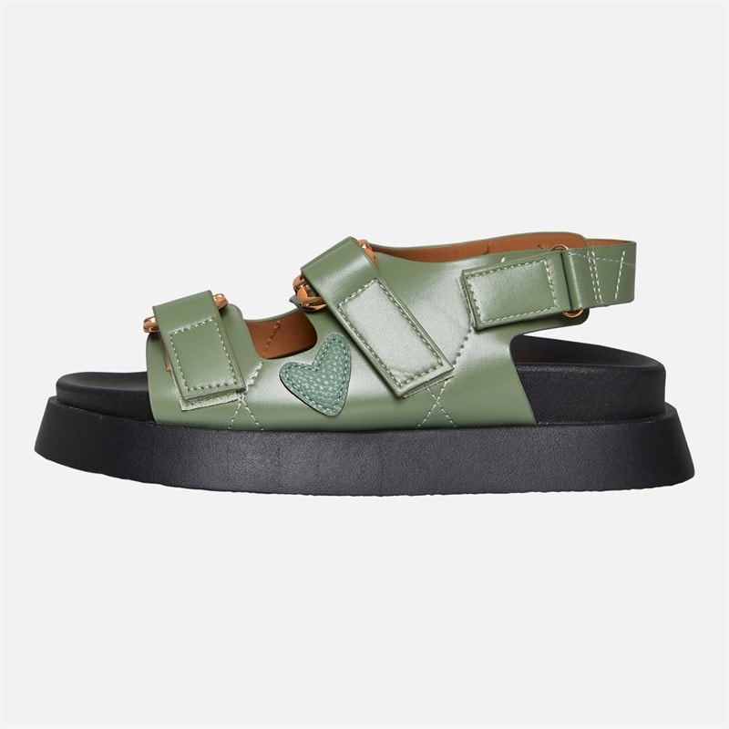 L'amore Couture Womens Alara Sandals Green - Image 2