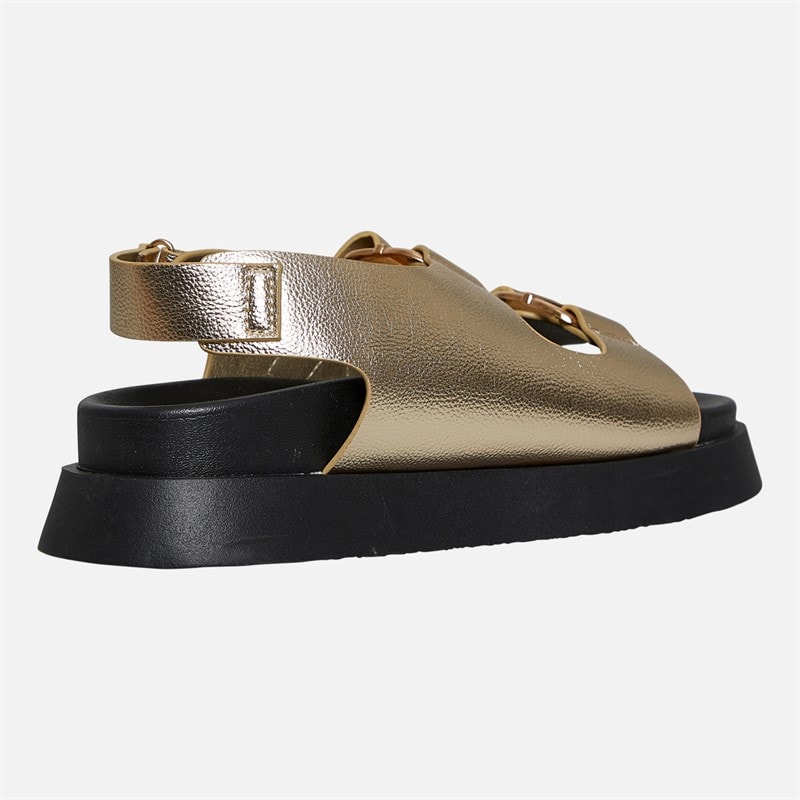 L'amore Couture Womens Alaiya Sandals Gold - Image 5