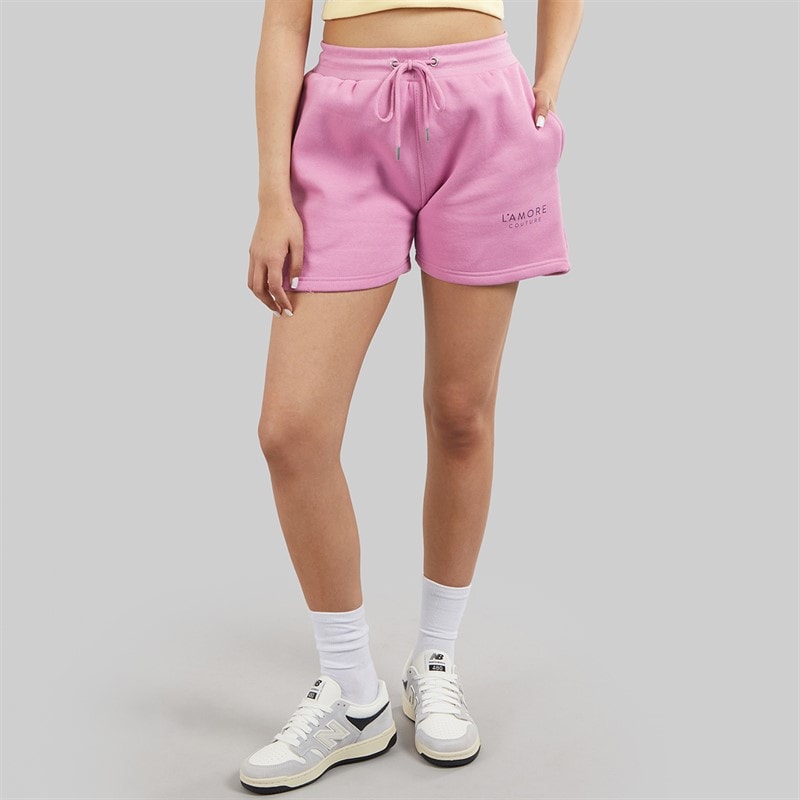 L'amore Couture Womens Lobos Jersey Shorts Pink