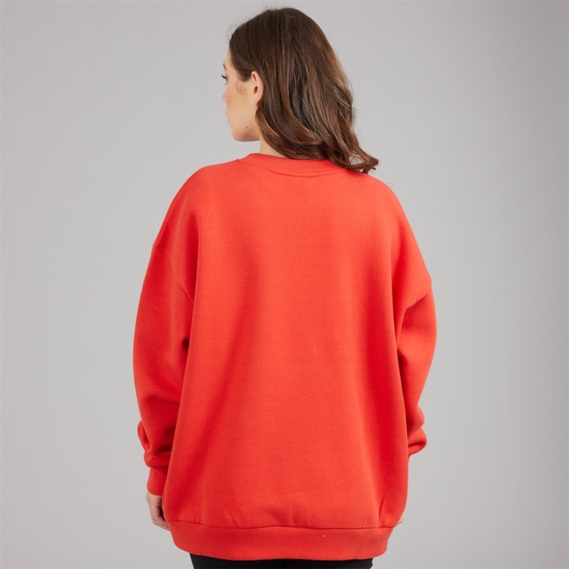 L'amore Couture Womens Martana Print Sweatshirt Red - Image 2