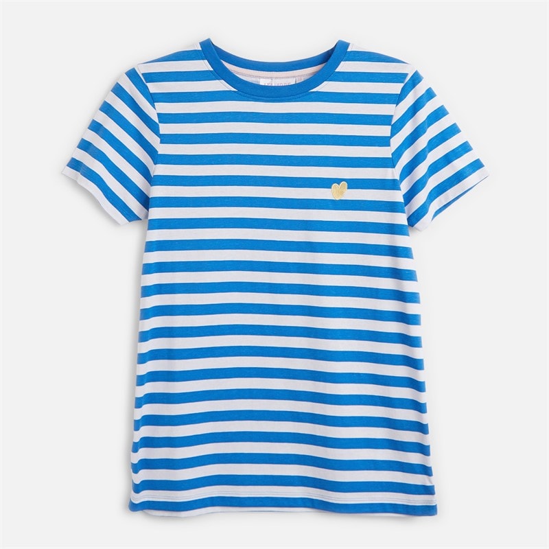 L'amore Couture Womens Ava Three Pack T-Shirts Lemon/Stripe/White-Heart Embroidery - Image 2