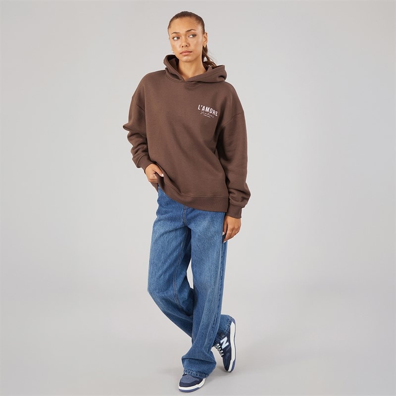 L'amore Couture Womens Palma Hoodie Brown - Image 4