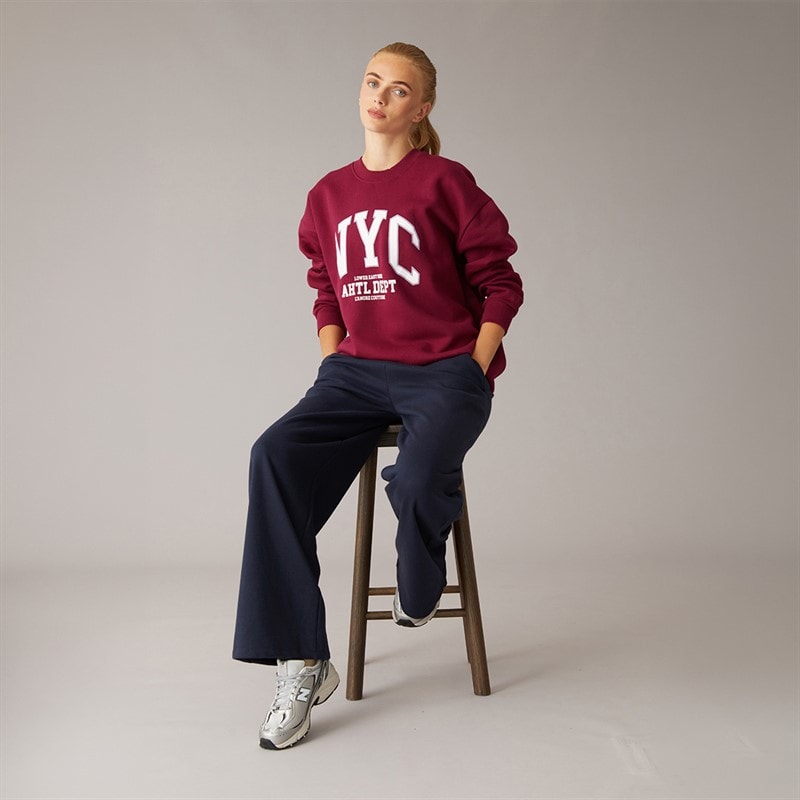 L'amore Couture Womens Serlida Sweatshirt Light Burg - Image 4