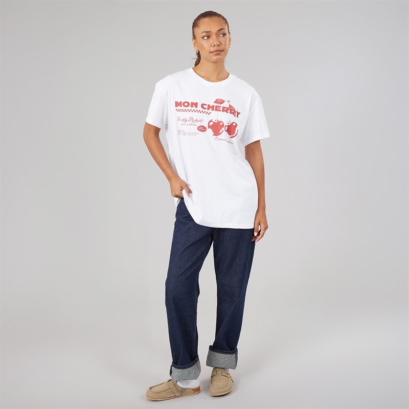 L'amore Couture Womens Posey T-Shirt White - Image 3