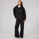 L'amore Couture Womens Brinas Hoodie And Wide Leg Joggers Tracksuit Black