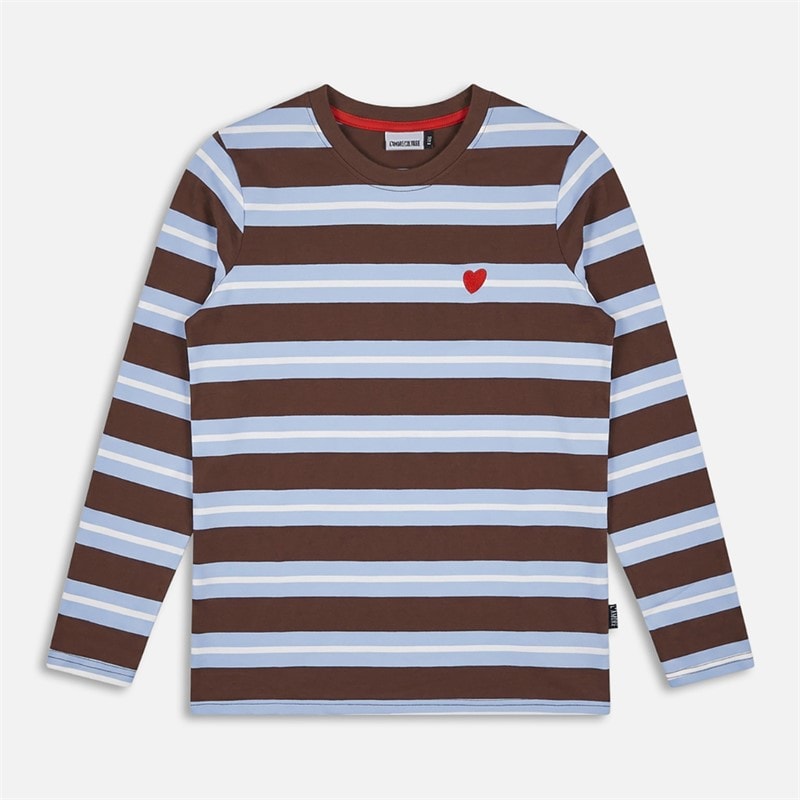 L'amore Couture Womens Elowyn Three Pack Long Sleeve T-Shirts Stripe/Brown/White - Image 2